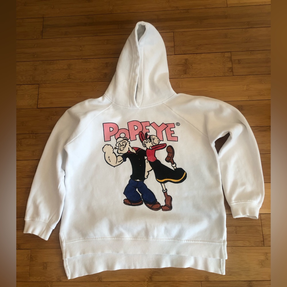 Zara kids Popeye hooded sweatshirt size 13-14. Gently worn.